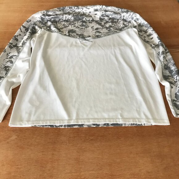 Huk Icon x Tide Change Fishing Shirt Men L Gray Camouflage Long Sleeve Outdoor - Picture 2 of 10